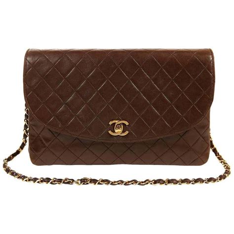 vintage chanel brown bag